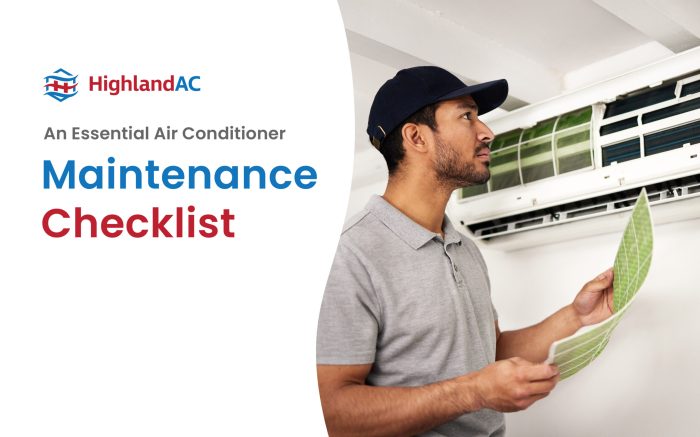 An Essential Air Conditioner Maintenance Checklist | Highland AC